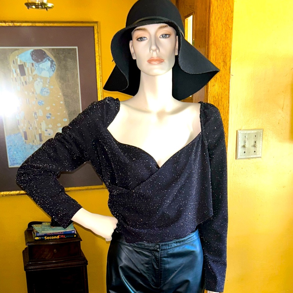 1. State Black Sparkle Women's Blouse